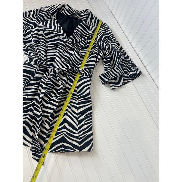 Lane Bryant Zebra Print Lightweight Belted Spring Coat Outdoor Womens Size 20 - Picture 4 of 6